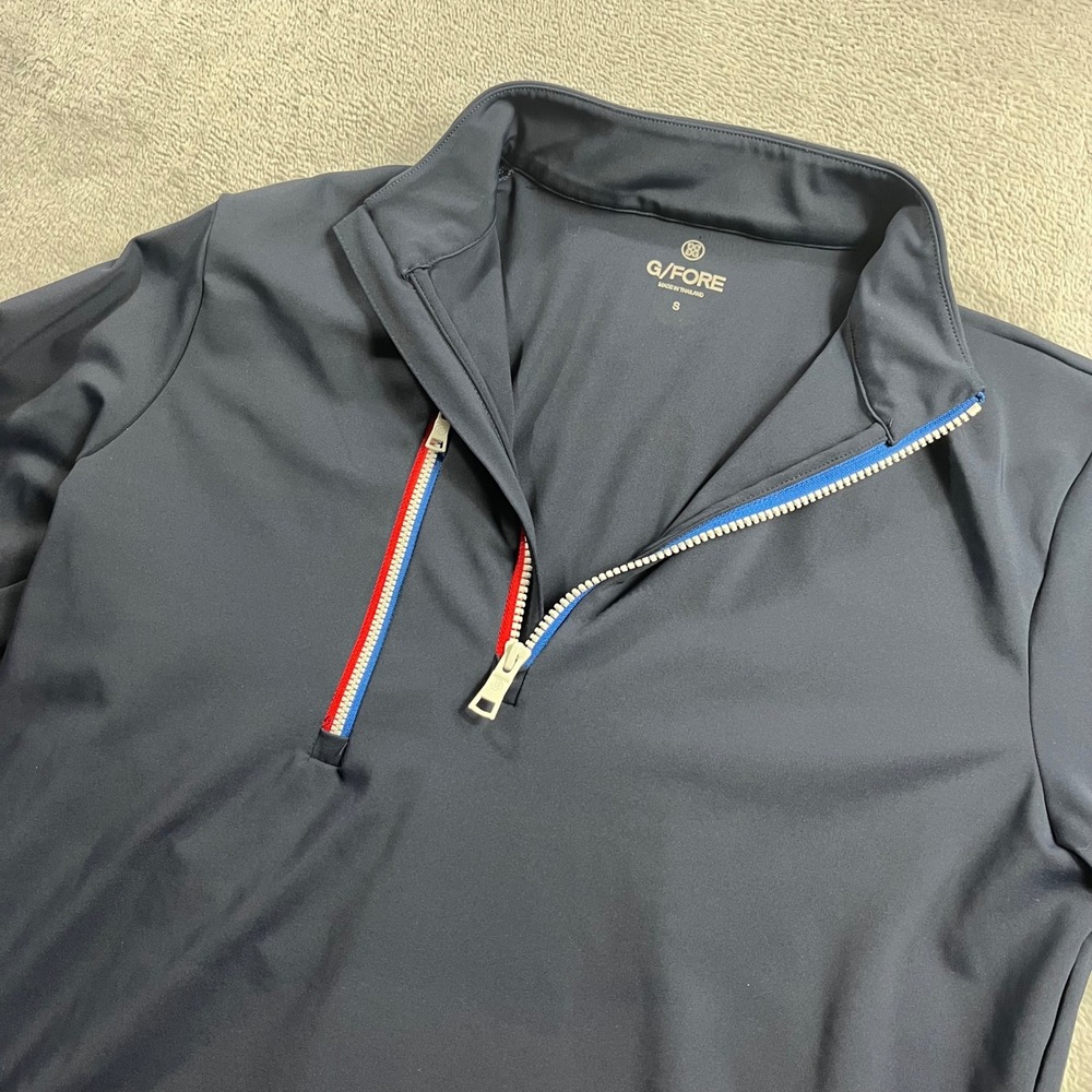 G/FORE Mens Daytona Interlock Tech Quarter Zip Pullover Navy G4MS22K80 Size S